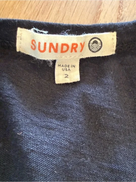 Sundry Black Ribbed Tank Top - Picture 2 of 4